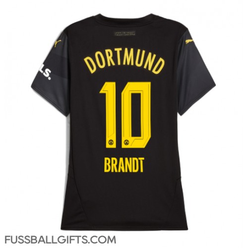 Borussia Dortmund Julian Brandt #10 Fußballbekleidung Auswärtstrikot Damen 2024-25 Kurzarm